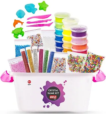 Zavi Toys (BY-TRSK-1) Ultimate Girls & Boys Crystal Glitter Slime Kit 18 Colors • $25.99