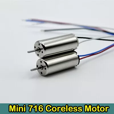 Mini 7*16mm Coreless Motor DC 3.7V 56000RPM High Speed Strong Magnetic RC Drone • $1.65