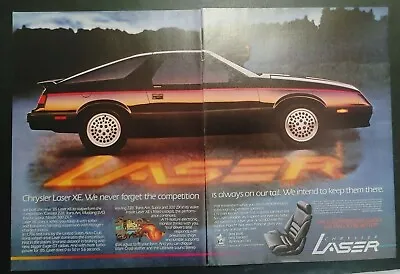 1985 Chrysler Laser XE Turbo European Handling  Best Built Cars Vintage Print Ad • $9.99
