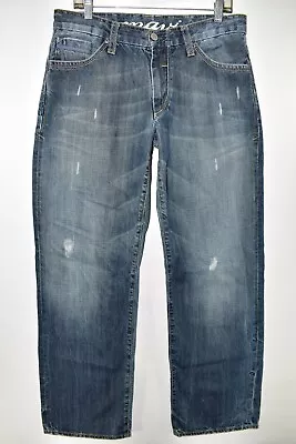 Mavi Mens Marco Low Rise Straight Leg Jeans Size 34x34 Blue Meas. 33x33 Distress • $7.53