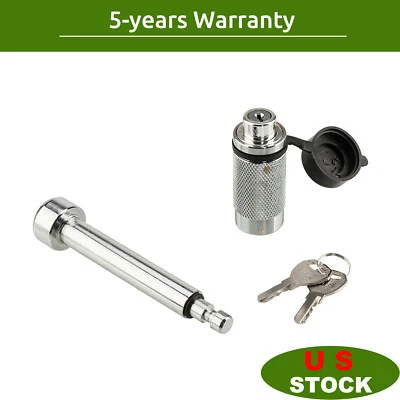 $34.31 • Buy 2 Sets 5 /8  Locking Hitch Pins With Keys Cover Truck Trailer Receiver Security