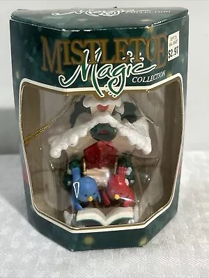 Vintage Mistletoe Magic Collection Christmas Tree Ornament Love Bird's RARE • $14.99