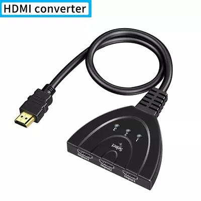 3 Port HDMI Splitter Cable 1080P Switch Switcher HUB Adapter For HDTV PS4 Xbox • $6.26