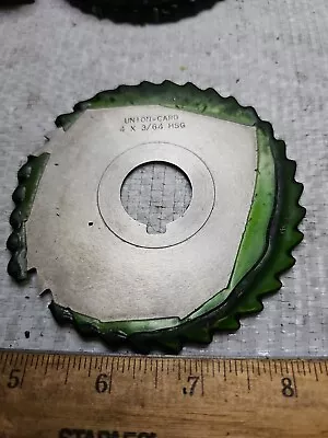 UNION Side Milling Cutter Slitting Saw 4 X 3/64  × 1” Bore Machinist Tooling • $14