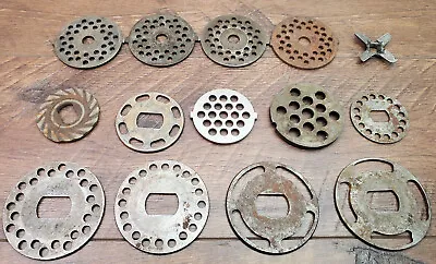 Mixed Lot 14 Meat Grinder Plates For Commercial And Home Model Grinders • $24.95