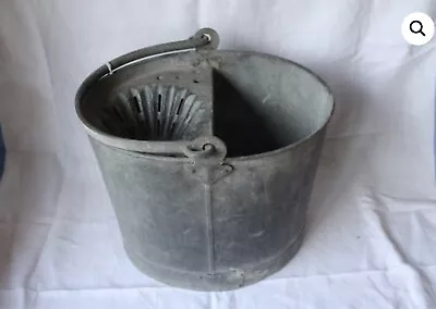 Riveted Oval Galvanised Zinc Mop Bucket / Planter • £49.99