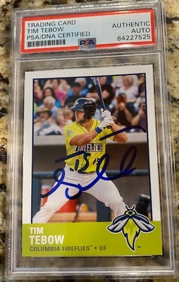 $130 • Buy Tim Tebow Columbia Fireflies Auto Rc Slabbed