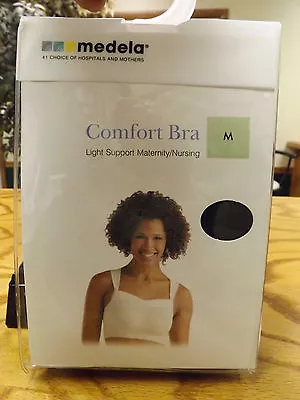 New Medela Comfort Fit Maternity Nursing Bra Medium Black & Free Shipping • $23.99