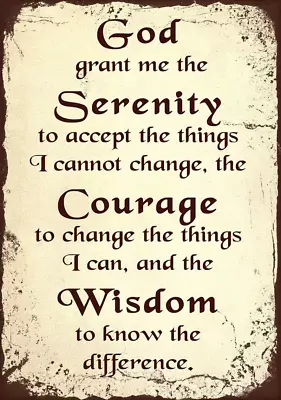 Serenity Prayer Motivational Vintage Tin Sign Bar Pub Home Poster Wall Art • $7.20