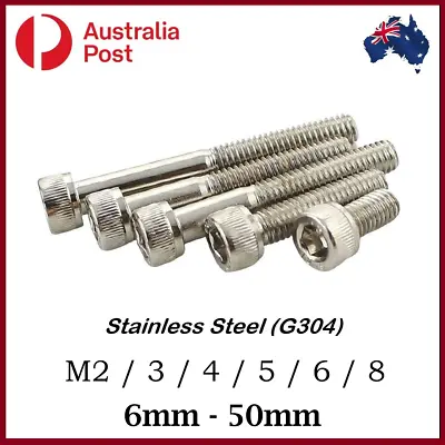 M2 M3 M4 M5 M6 M8 Screw S Bolts Socket Head Cap Head Hex Stainless Steel A4 G316 • $3.75