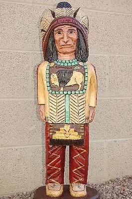 2.5' Cigar Store Indian Chief 2.5 Ft Wooden Sculpture Frank Gallagher • $650