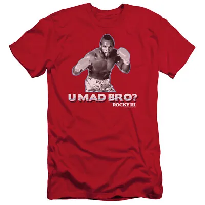 Rocky III Slim Fit T-Shirt U Mad Bro Red Tee • $23.39