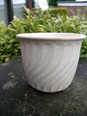 £7.99 • Buy Vintage 1980s Grayshott Pottery Fluted Spirals Studio Pottery Planter Cache Pot