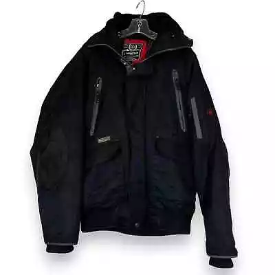 J Whistler Expedition Jacket Parka Mens Large Goose Down Everest Black • $89.99