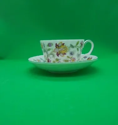 Minton Haddon Hall Green Teacup & Saucer Bone China • $16