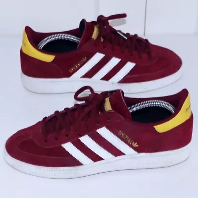 Adidas Spezial Handball Trainers Size UK 6 Mens Burgundy Lace Up Shoes Pre Loved • £44.77