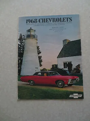 Original 1968 Chevrolet Advertising Booklet For Caprice & Impala & Camaro • $40