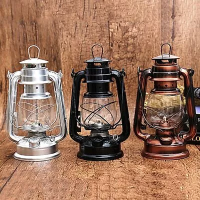 Retro Oil Lantern Lamp Portable Kerosene Hurricane Light Outdoor Camping Hiking • $22.48