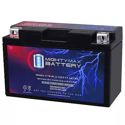 Mighty Max YT7B-BS 12V 6.5AH Replacement Battery For Triumph Daytona 675 R 06-10 • $26.99