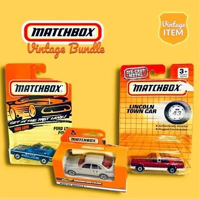 Matchbox Vintage Diecast. Ford LTD Police Lincoln Towncar Mercedes-Benz EClass • $17.94