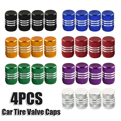 4pcs Aluminum Car Tire Valve Cap Tyre Valve Stem Cover Rim Caps Air Wheel Valve • $2.60