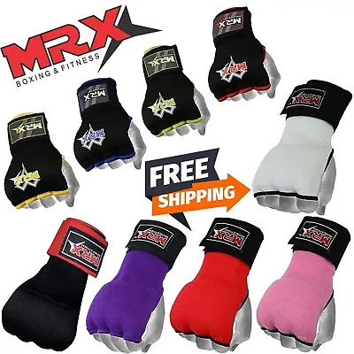 Gel Inner Boxing Gloves With Hand Wraps Wrist Support Boxing Muay Thai Mitts MMA • $9.99
