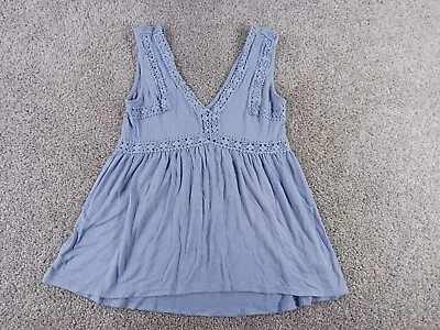 Mudd Teens Sleeveless Shirt Size XS Blue Solid Rayon Blend • $3.24