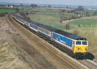 Diesel Locomotive Class 50 50048 DAUNTLESS Upton Scudamore 1987 Photo Postcard • £2.40