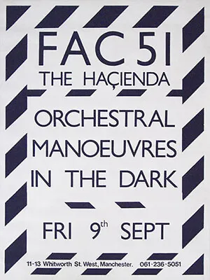 Orchestral Manoeuvres In The Dark Hacienda Manchester 1983 Poster • £25