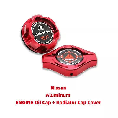 ENGINE Oil Cap & Radiator Cap For Nissan MAXIMA SILVIA S13 240SX 350Z NISMO • $27.59