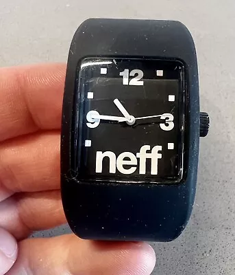 Neff Bandit Watch Men Black Rubber Band Small Medium New Battery 6.5  • $9.99