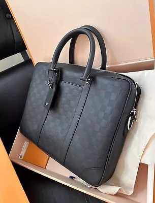 Louis Vuitton Porte-Documents Voyage PM Leather Briefcase (N40444) Made France • $510