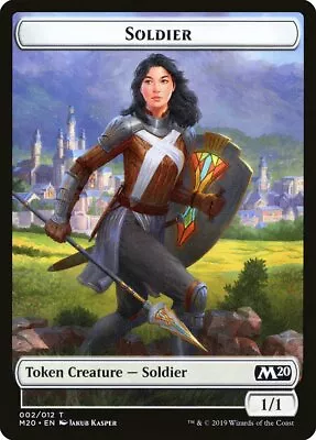 Soldier Token (002) Core Set 2020 X4 4x M20 MTG Playset Magic • $1.48