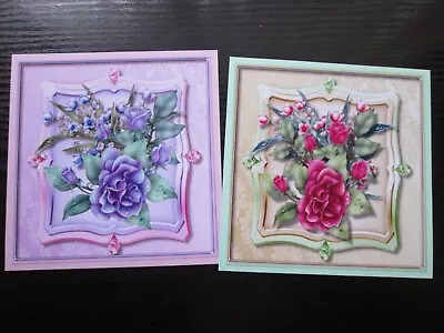 £1.30 • Buy 2 X BEAUTIFUL ROSES IN BLOOM----Hand Made Card Toppers  