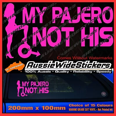 MY PAJERO Sport Bullbar 4x4 Sticker Funny Cute Girls Chicks For Mitsubishi 200mm • $6.90