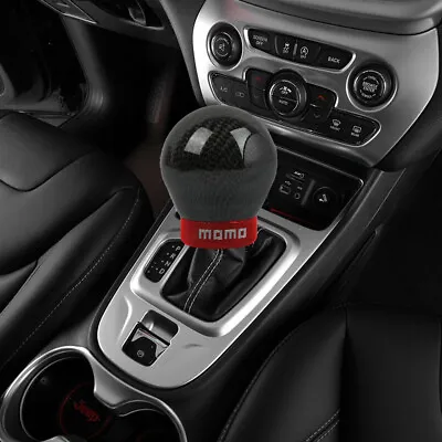 MOMO Racing Real Carbon Fiber BLACK/RED Ball MANUAL Gear Shift Shifter Knob • $21.88