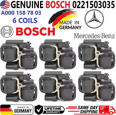 OEM BOSCH X6 Ignition Coils For 1998-2011 Mercedes-Benz A0001587803 0221503035 • $110.38