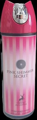 £14.99 • Buy 2 X 200ml Pink Shimmer Secret Body Spray  Maison Alhambra Deodorant Dubai UAE 