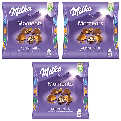 3 MILKA MOMENTS MIX Oreo Toffee Wholenut Mix Assorted Chocolate Candy Boxes 97g • £33.87