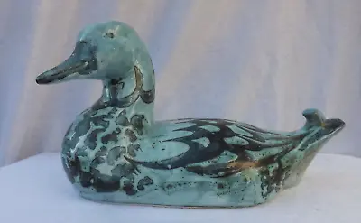 DAVID SHARP RYE POTTERY -     Blue  Duck    25cm. Long. • £23.99