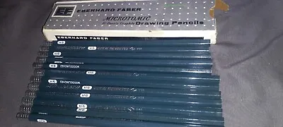 Vintage Eberhard Faber Microtomic 9 H Drawing Pencils Set Of 12 With Box • $65