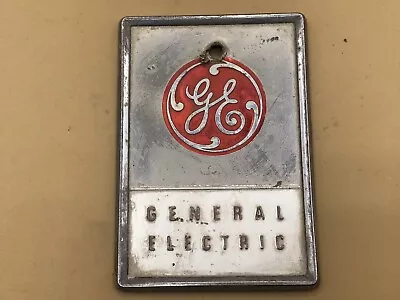 Vtg GENERAL ELECTRIC Refrigerator Nameplate Logo Badge Emblem 708 11-641667 PKE • $16.82