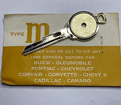 Vintage General Motors UNCUT Key Type M Chevy Buick Cadillac Corvette Camero • $9.98