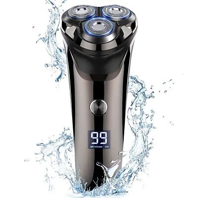 4D Electric IPX7 Waterproof Electric Razor Dry Wet Rotary  Rechargeable Shaver • $38.76