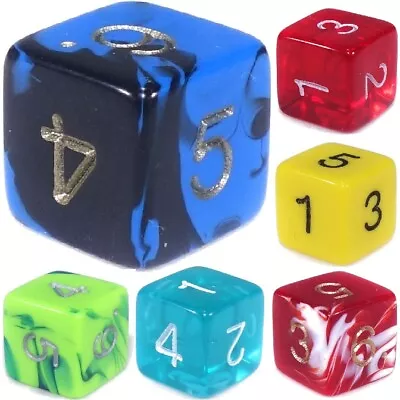 D6 Poly Dice (Select Colour) / 6 Sided RPG DnD Dungeons And Dragons Games • £2.69