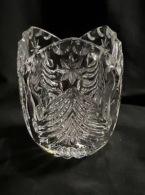 Vtg Mikasa Germany Crystal Christmas Tree Tea Light Votive Candle Holder 4  Tall • $10