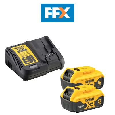 £124.72 • Buy DeWalt DCB184 DCB115 2x 5Ah 18V XR Li-Ion Twin Battery Pack And Battery Charger