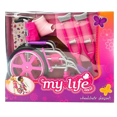 New My Life As Wheelchair Play Set Doll Accessories Kit Stickers Crutches Cast • $49.99