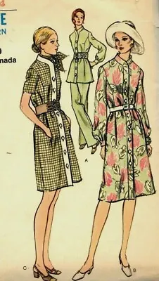 Vintage VOGUE Sew Pattern #7999 DRESS TOP PANTS Misses Sz 12 PETITE CUT COMPLETE • $10.99