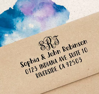 Printtoo Self Inking Monogram Address Stamp Custom Wedding Invitation-ZYe • $15.52
